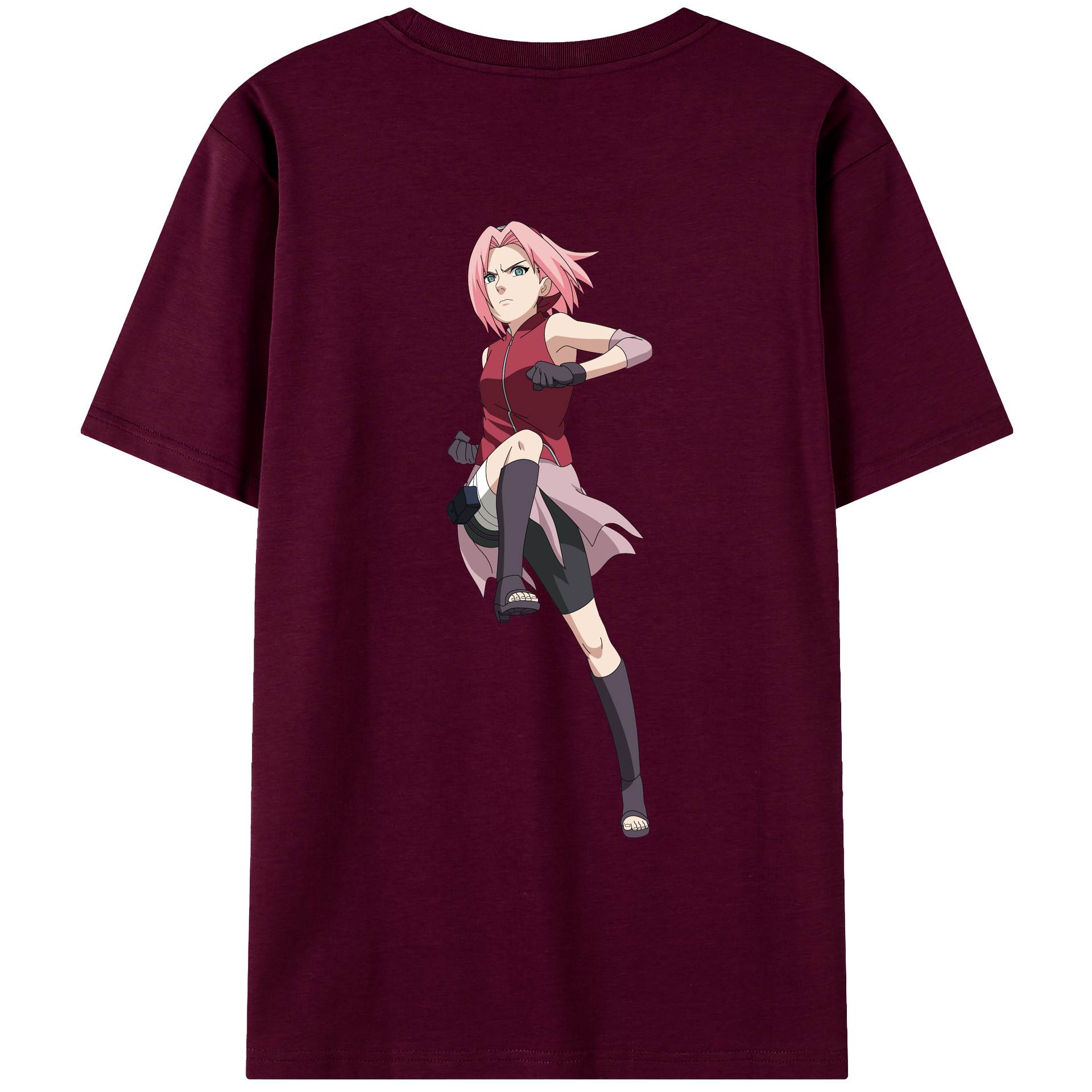（画像用） NARUTO -ナルト- 春野サクラ Haruno Sakura レディース半袖Tシャツ(バックプリント)